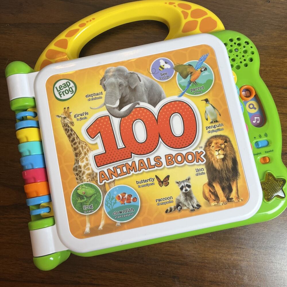 Leap Frog 100 Animals Bilingual Learning Book English/Spanish for 18M+ Education